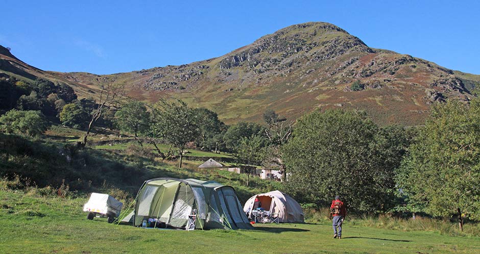 Camping & Glamping nr Striding Edge & Red Tarn from Hevellyn